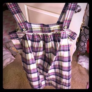 Juicy Couture button strap overalls dress